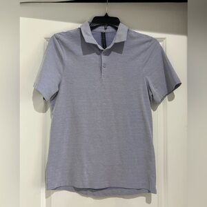 Men’s Lululemon Evolution Polo Oxford size medium Dark Lavender/White